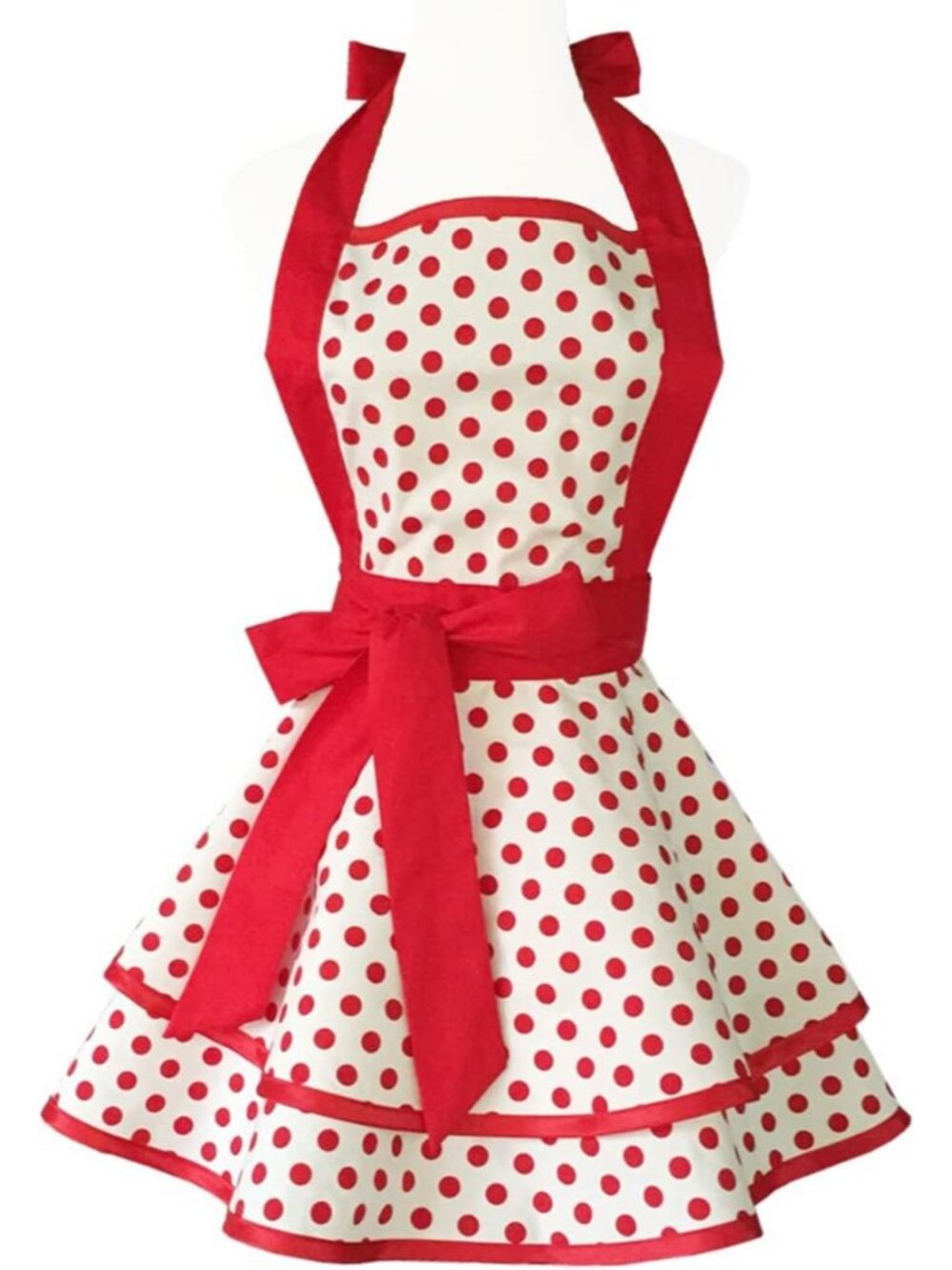 Lovely Handmade Cotton Retro Aprons for Women Girls Cake Kitchen Cook Apron for